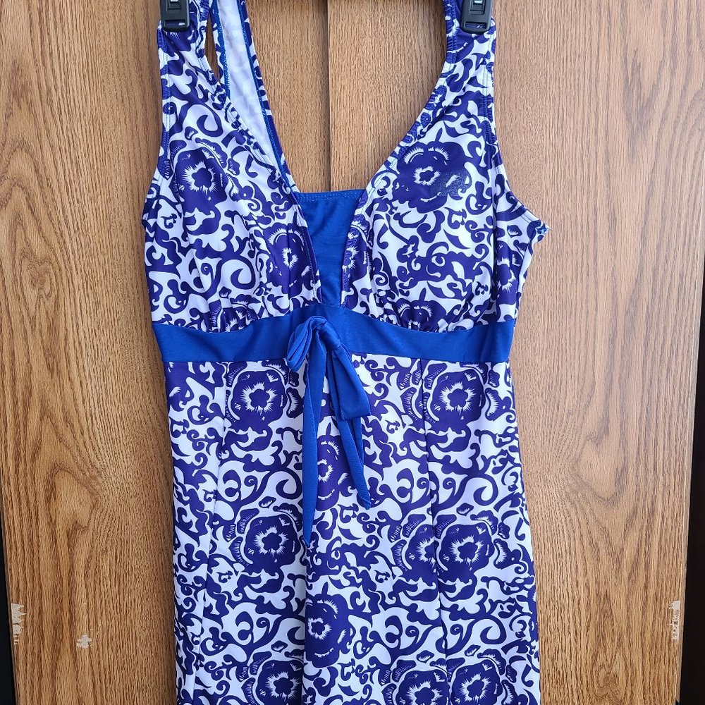 Blue Plus size swim suit, 3XL